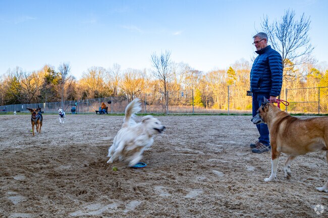 Run wild at Pole Green Park in Mechanicsville, with a separate pen for smaller dogs too.