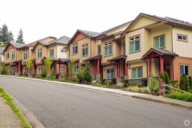 A row of condominiums next to Squak Mountain in Gilman.