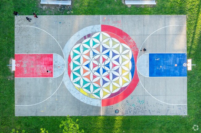 Kid's love playing basketball at the Tepe Park courts.