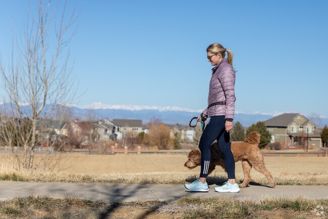 Tallgrass is a dog walkers' paradise with miles of trails and sidewalks.