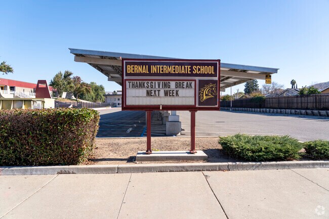 The parking lot of Bernal Intermediate School in San Jose, California.
