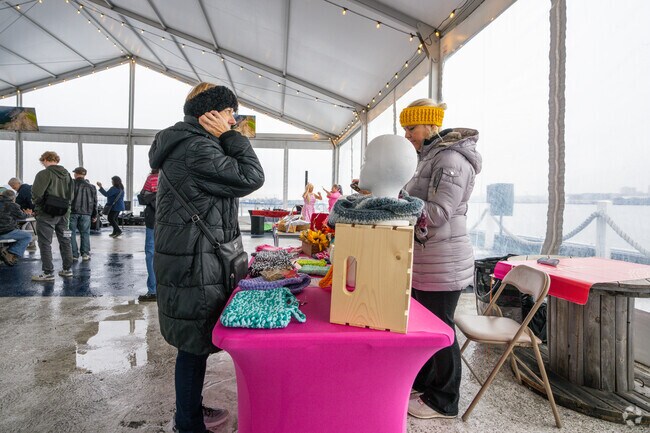 Bring home a cozy locally crafted headband from the Colombus Day Cultural Celebration.