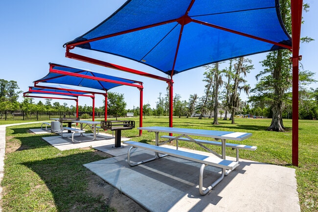 Eat a picnic lunch at Parc Des Familles.