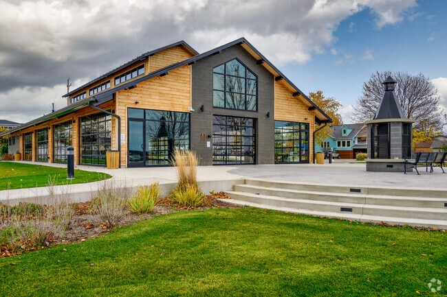 Tanglefoot Park in Spring Lake has a large community center and fireplace.