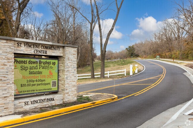 St Vincent Park welcomes visitors from the neighborhood of Bel-Nor.