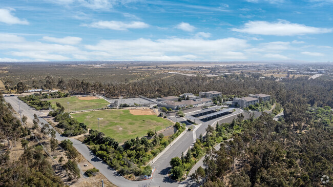 An elevated view the playing fields of Thurgood Marshall Middle School located in Scripps Ranch.