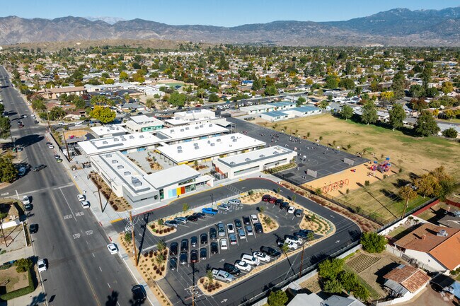 A sprawling view of the campus at Ramona Elementary School in Hemet.