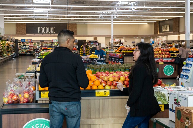 The Safeway in Double Diamond has an expansive produce and meat section for organic items.