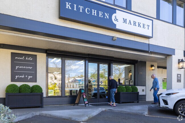 Kitchen & Market features many specialty groceries and freshly made meals to go.