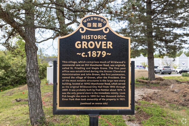 Grover began with a post office and was named after the President at the time.