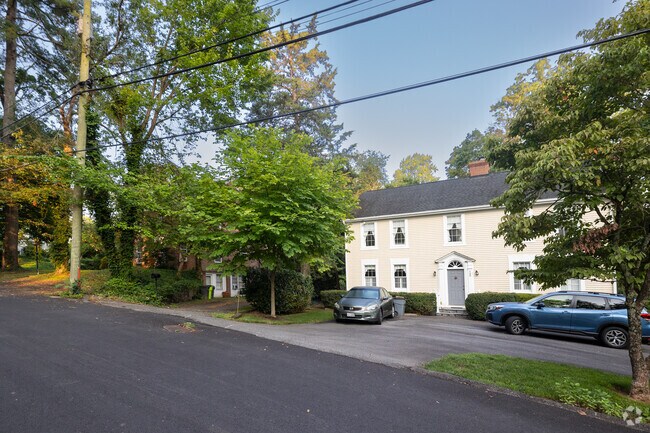 Colonial revival style homes can often be found close together in Lewis Mountain.