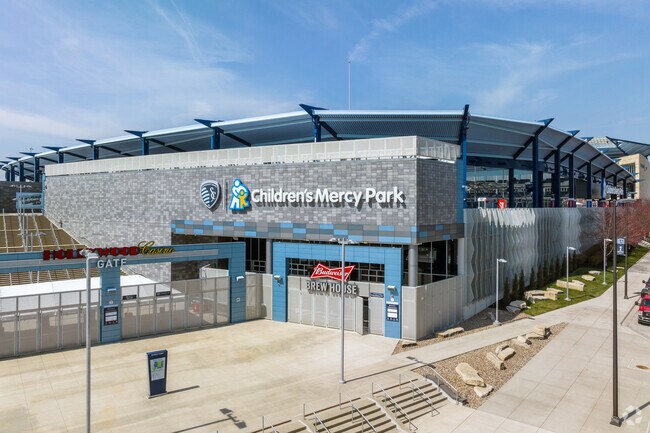 Locals grab tickets to a Sporting Kansas City soccer game at Children's Mercy Park.