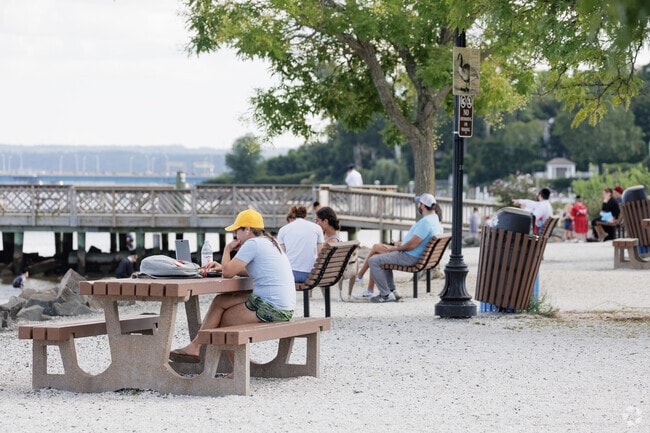 Memorial Park in Nyack, NY is the perfect spot to take in beautiful views of the Hudson River.