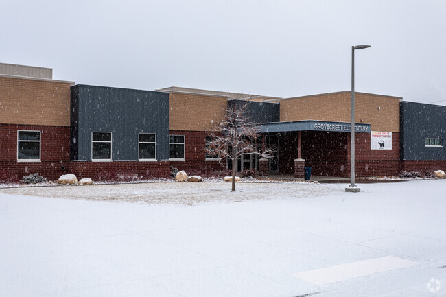 Grovecrest Elementary School is located in the Pleasant Grove neighborhood.