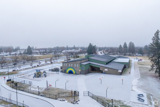 Mullen Road Elementary is located within a mostly residential neighborhood.