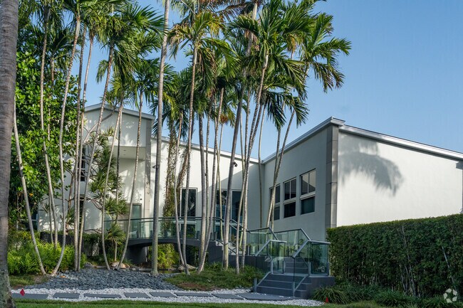 Two-story contemporary homes are common across Key Biscayne neighborhoods.
