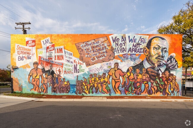 Public art is sprinkled throughout Detroit's Evergreen-Outer Drive neighborhood.