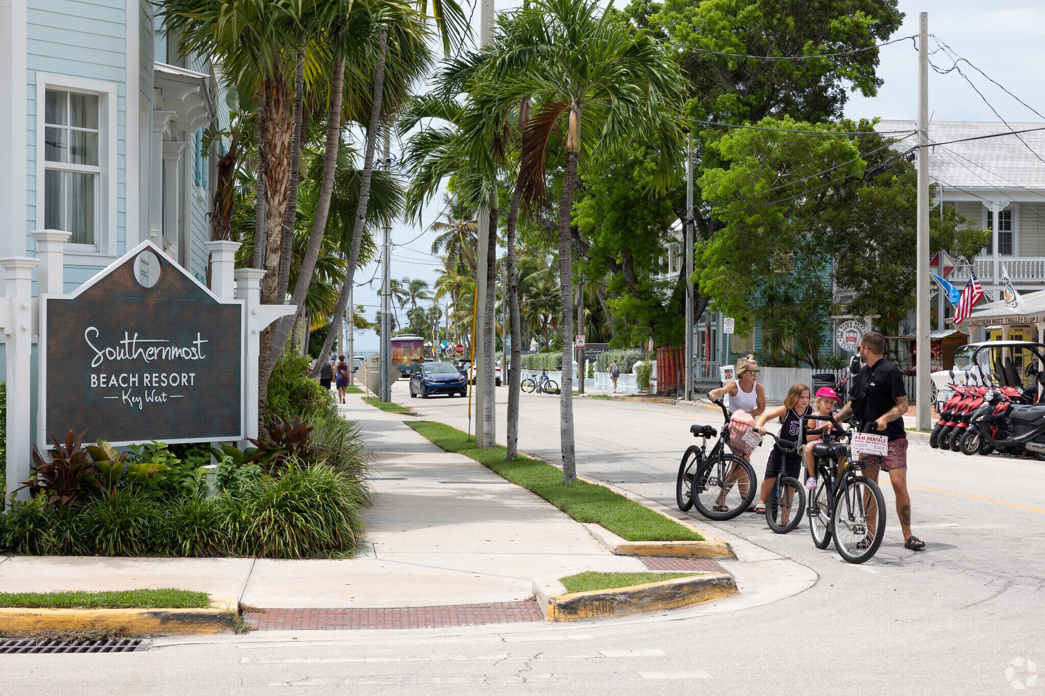 Families love to take a bike ride around town in Casa Marina.