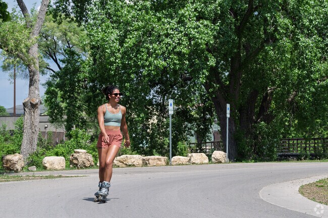 Rollerblading is a popular activity at Houska Park.