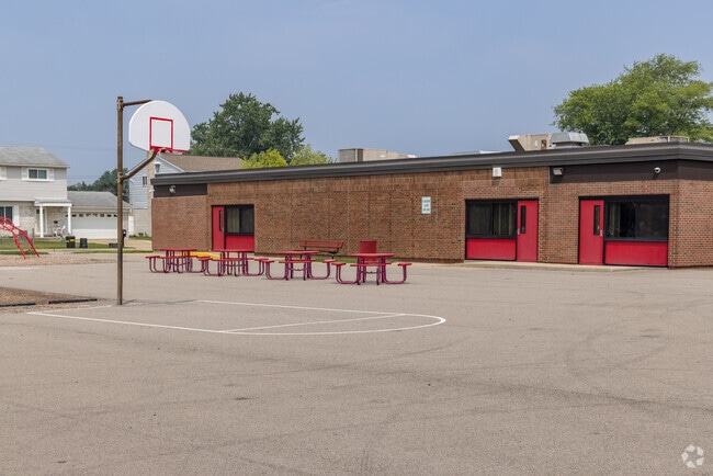 Hiller Elementary School basketball court in the city of Madison Heights.