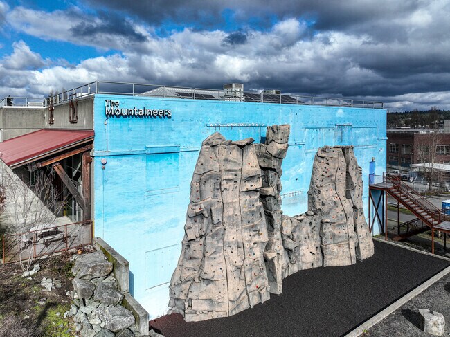 The Mountaineers welcomes visitors to climb indoor and outdoor rock walls near View Ridge.