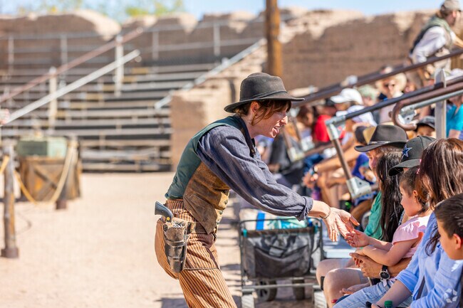 Step into the past at Old Tucson, A Wild West Entertainment Park where legends like Wyatt Earp ride again.