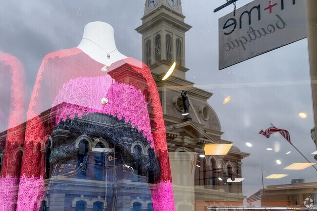 Local residents visit downtown Georgetown to explore its variety of boutique shops.