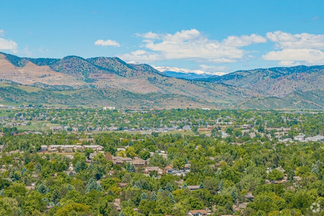 The foothills are the backdrop in Leawood, Littleton, CO.