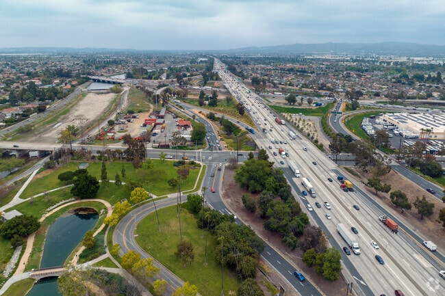 Freeways intersect in Santa Fe Springs.