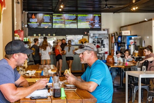 Residents enjoy lunch at Leonard's Grill in Grafton.