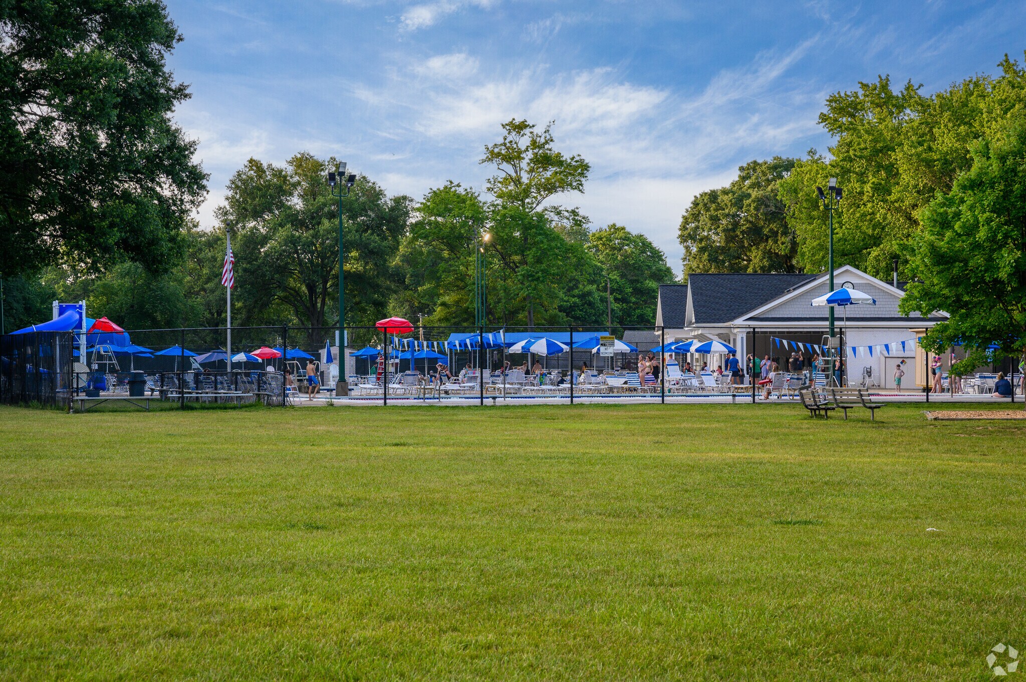 Locals love the pool on a hot day at Waynewood Recreation Association Park in Alexandria.