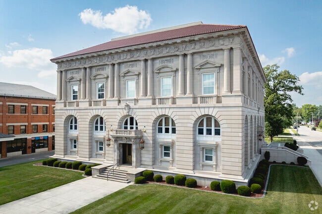 In downtown Ottawa, the Putnam County Courthouse shines in the summer sun.