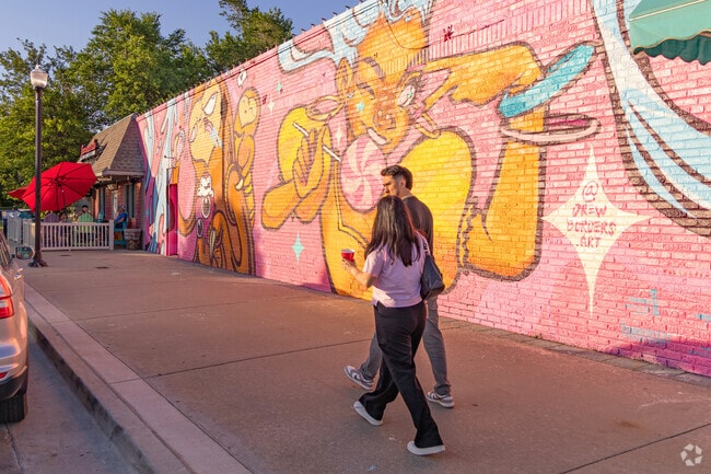 The Plaza District has plenty of beautiful murals in the Plaza District near Classen Ten Penn.