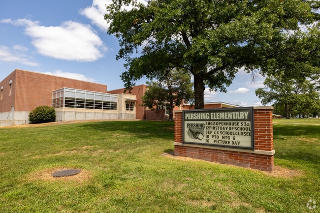Students are always ready to return for the new year at Pershing Elementary School.