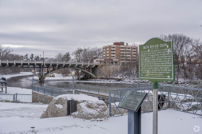 Riverfront Memorial Park overlooks the Rum River.