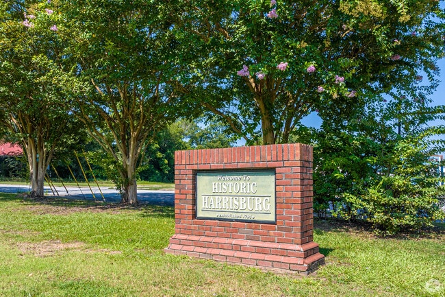 This newly installed sign welcomes you to Harrisburg as you come into town.