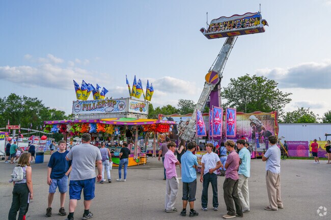 Rides go until 9pm at the Elkhart 4-H County Fair.
