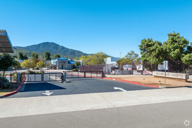 An entrance view to Hillsdale Middle School located near Spring Valley.