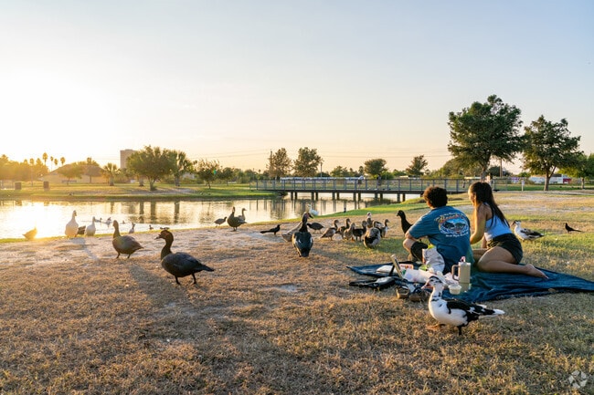 Locals frequent Firemen's Park in McAllen for picnics or fishing.