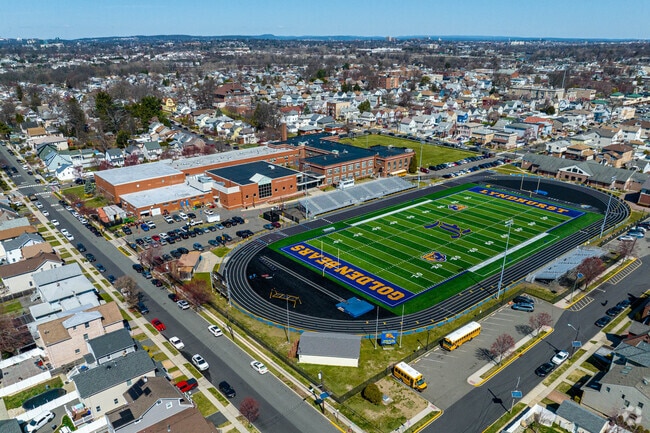 Lyndhurst Middle School includes a football field and track for student use.