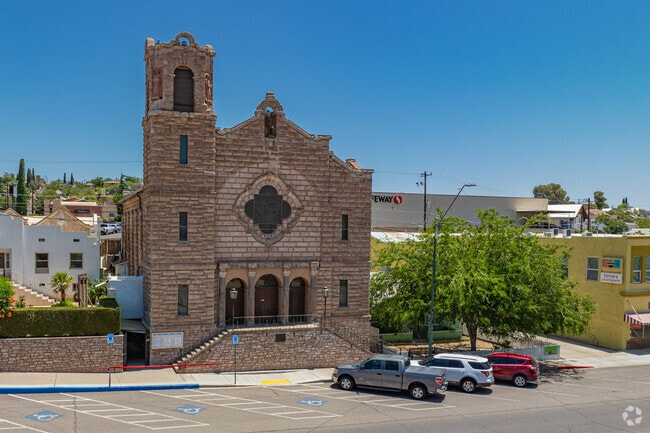 The Church of the Holy Angels stands as a historic landmark with distinctive architecture and a central location in Globe.
