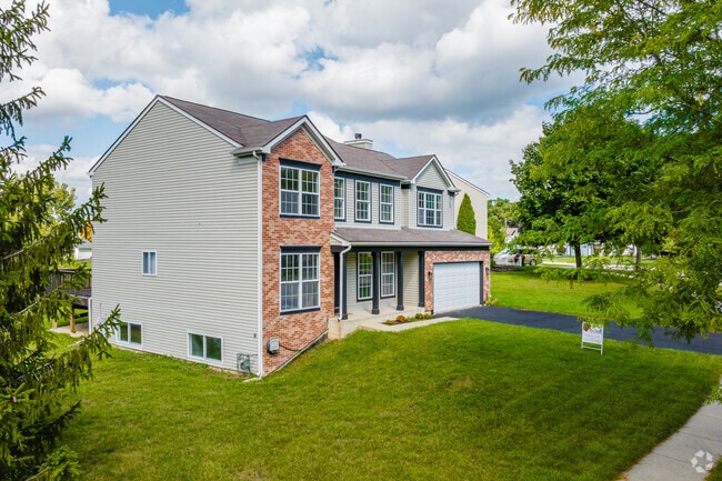 Farmhouse style homes are common in Tiffany Farms.