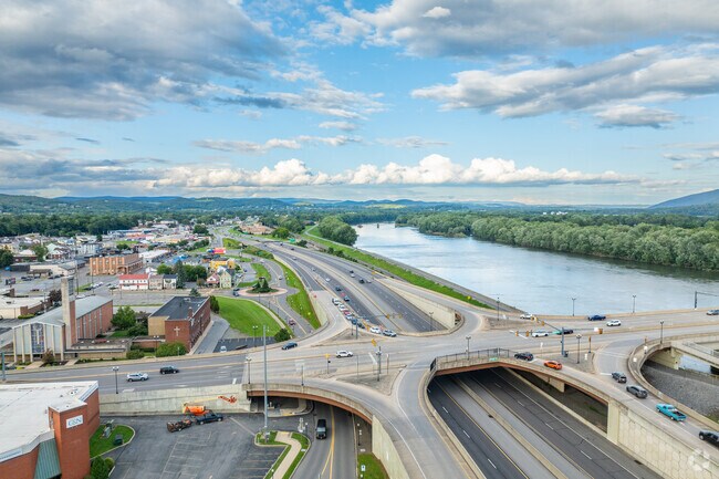 Interstate 180 runs along the Susquehanna River just a few miles from Old Lycoming.