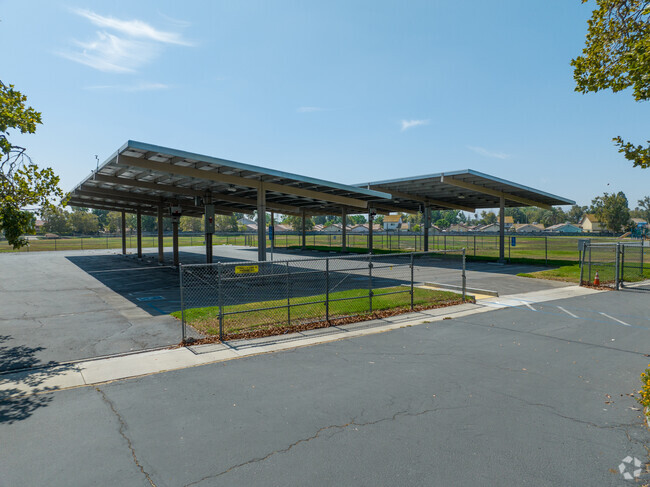 Covered parking is available to staff and teachers of Creek View Elementary School.