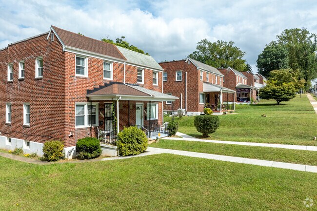 Brick duplexes are quite common in Grove Park.