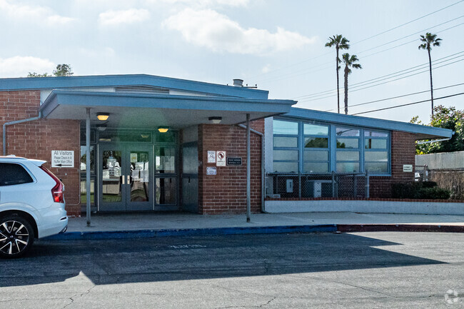 The entrance to the library at John H Nuffer Elementary School in Norwalk.