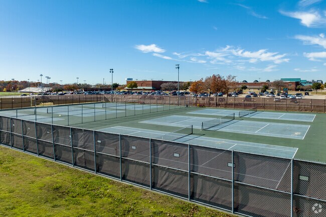 Tennis is a popluar sport at Rowlett High School in Westwood, Rowlett TX.