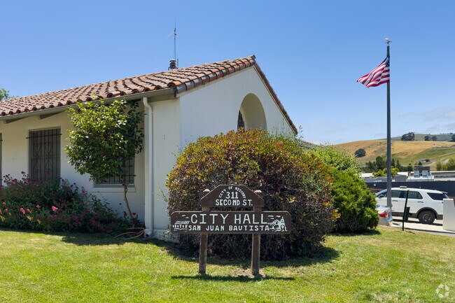 The City Hall in San Juan Bautista exemplifies the community's historic character.