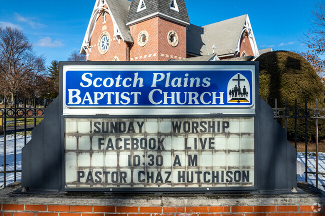 Roadside signage for Scotch Plains Baptist Christian Day School, located in Scotch Plains, NJ.
