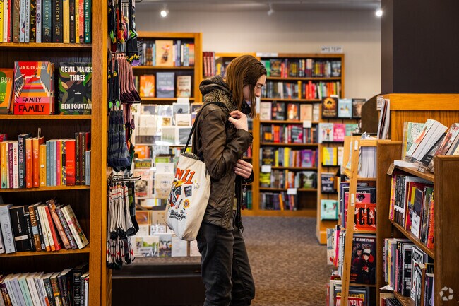 Find your next adventure book at Watermark Books & Cafe near Crown Heights.
